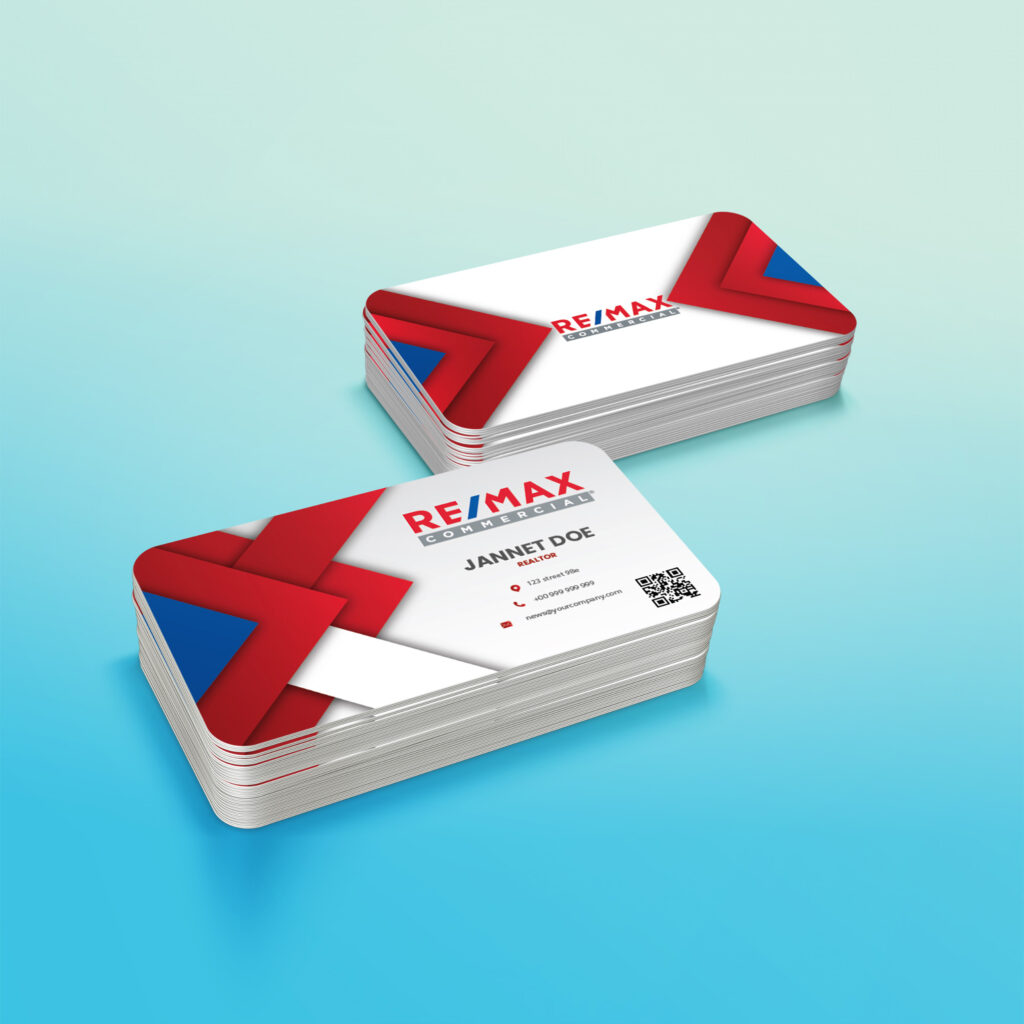 Round Corner Business Card Mockup